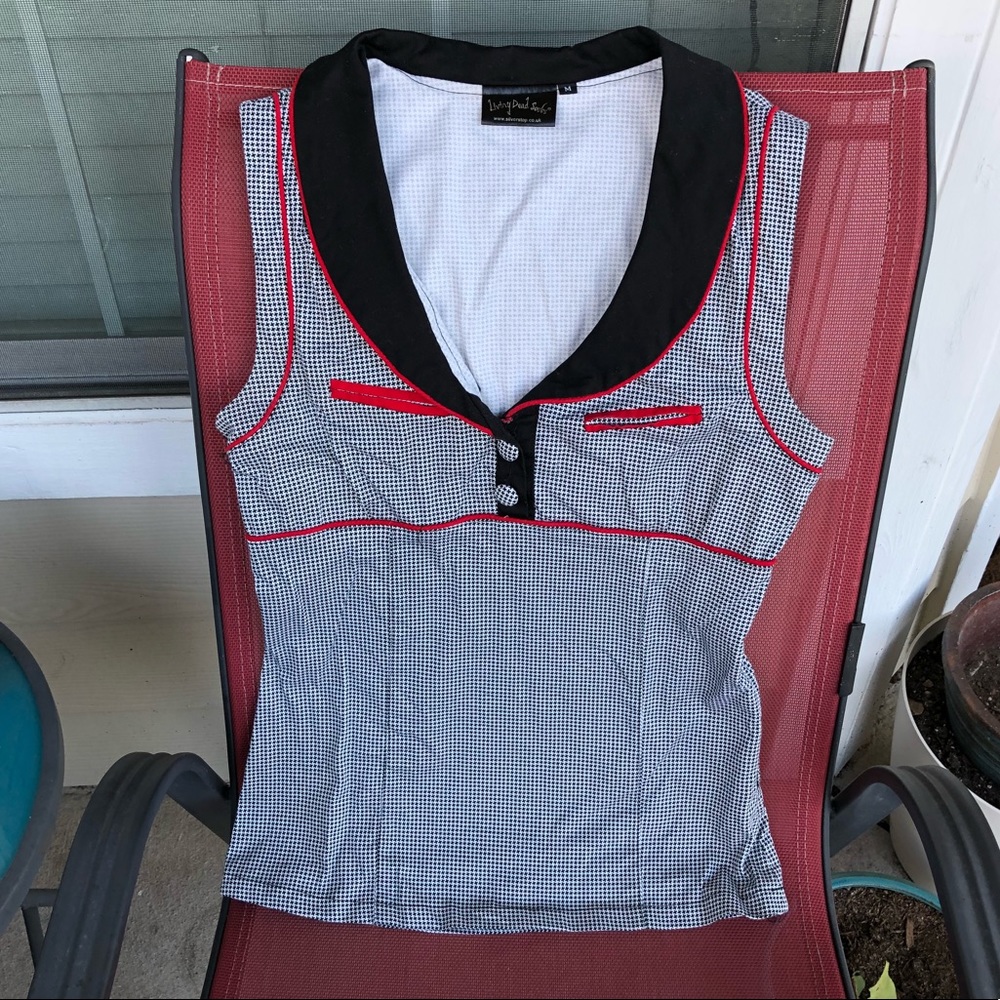 Houndstooth Fitted Tank